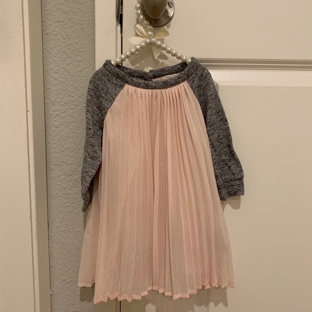 Baby Gap pink/gray dress 12-18 months